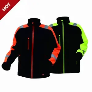 แจ็คเก็ตซอฟต์เชลล์สีคลาสสิก hi vis สำหรับผู้ชาย